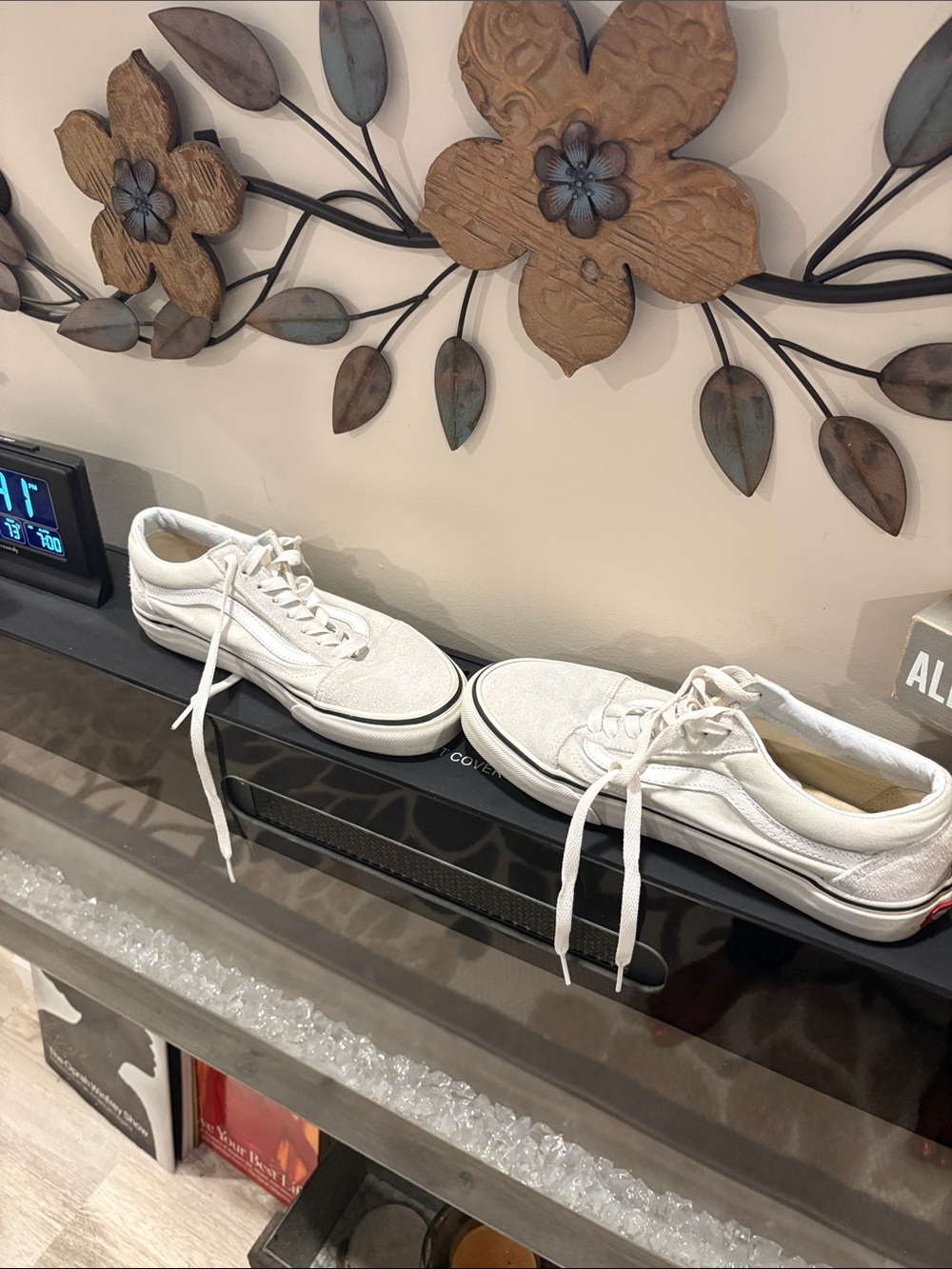 Vans  gray/White Low-Top Canvas / suede Sneakers